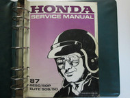 1987 Honda SE50 50P Elite 50S 50 Service Repair Shop Manual FACTORY OEM BINDER