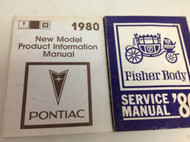 1980 Pontiac New Product Model & Fisher Body Manual Set OEM GM Factory 1980 