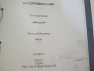 2004 Porsche Boxster Engine Group 1 Service Repair Shop Manual Factory OEM Book