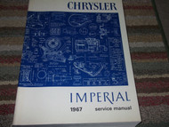 1967 Chrysler 300 Imperial New Yorker Newport Service Shop Repair Manual NEW 67