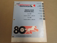 1980 Johnson Service Shop Manual 4.5 7.5 HP 5RCS80 8RCS80 8RLCS80 5RLCS80 OEM x