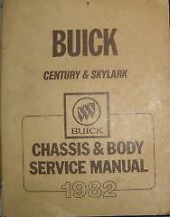 1982 BUICK CENTURY Shop Repair Service Workshop Manual 82 OEM BOOKS OEM