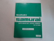 1990 Suzuki Samurai Supplementary Service Manual MINOR FADING FACTORY OEM DEAL