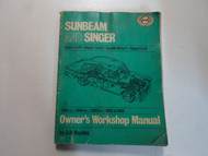 1955 1965 Haynes Sunbeam Singer Owners Workshop Manual WATER DAMAGED FACTORY OEM