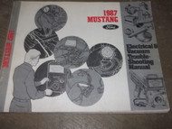 1987 Ford Mustang Electrical Wiring Diagrams Service Shop Repair Manual FACTORY