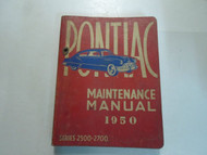 1950 Pontiac Series 2500 2700 Shop Maintenance Manual WORN MINOR DAMAGE RED OEM