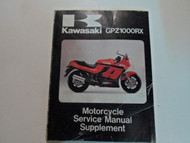 1986 87 1988 Kawasaki GPZ1000RX Motorcycle Service Manual Supplement MINOR WEAR