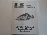 1998 Kawasaki 750SXi Pro Service Manual Supplement WATER DAMAGED STAINED OEM 98 