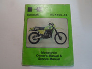 Kawasaki KDX400-A2 Owners Manual & Service Manual WATER DAMAGED FACTORY OEM DEAL