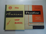 1956 Pontiac Shop Manual Maintenance Manual 2 VOL SET LIGHT STAINS OEM BOOK 56