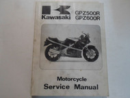 1985 1989 Kawasaki GPZ500R GPZ600R Service Manual WATER DAMAGED STAINED FACTORY