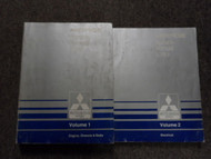 1989 MITSUBISHI Mirage Service Repair Manual 2 VOLUME SET FACTORY OEM BOOK 89 x