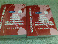 2011 Ford Escape Mercury Mariner & Hybrid Service Shop Repair Manual SET 2 VOL