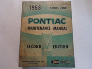 1958 Pontiac 7000 Preliminary Maintenance Manual 2ND EDITION STAINED WORN OEM 58