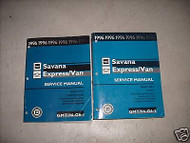 1996 GMC SAVANA CHEVY EXPRESS G VAN Service Repair Shop Manual Set DEALERSHIP