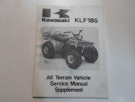 1985 1986 Kawasaki KLF185 ATV Service Manual Supplement STAINS OEM FACTORY BOOK 