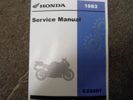 1983 83 HONDA CX650 TURBO CX 650 Service Shop Repair Manual Brand New 1983
