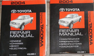 2004 Toyota TACOMA TRUCK Service Shop Repair Manual Set FACTORY BRAND NEW 2004
