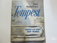 1961 GM Pontiac TEMPEST Service Repair Shop Manual Factory OEM Book Used