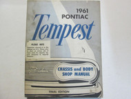 1961 GM Pontiac TEMPEST Service Repair Shop Manual Factory OEM Final Edi Used