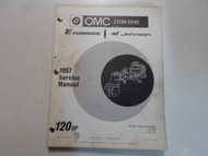 1967 OMC Stern Drive Evinrude Johnson 120 HP Service Manual STAINED FACTORY OEM