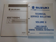 1995 Suzuki Esteem Wiring Diagram Manual w/TSB VOL II 2 VOLUME SET FACTORY OEM