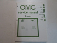 1981 OMC 4 Models E4WCI J4WCI E4BRCI E4BRLCI J4BRCI Service Repair Manual 