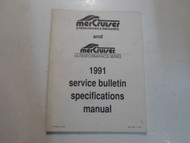 1991 Mercruiser Stern Drives & Inboards Service Bulletin Manual WATER DAMAGED 91