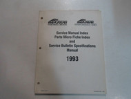 1993 Mercruiser Parts Micro Fiche Service Manual Service Bulletin Specs Index 93