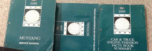 1998 Ford Mustang Gt Cobra Service Shop Manual Set Oem