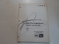 1963 Johnson 28 HP Sea Horse Models RX RXL 11A Parts Catalog Manual MINOR STAINS