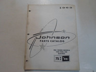 1963 Johnson 75 HP Sea Horse Models V45 V4SL 15S ELECTRIC Parts Catalog WATER 63