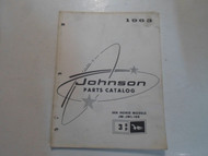 1963 Johnson Sea Horse Models 3 HP JW JWL 18R Parts Catalog Manual STAINED 63