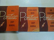 1955 Pontiac All Models Service Shop Manual 3 Volume SET STAINED WORN FACTORY x