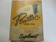 1960 Pontiac Series 7000 Service Repair Shop Manual Supplement OEM Book Used