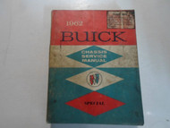 1962 Buick Special Chassis Service Shop Repair Manual DAMAGED SPINE STAINED OEM