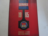 1965 BUICK Chassis 43000 44000 Special Chassis Service Repair Shop Manual Used