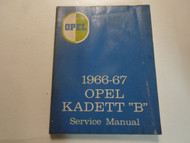 1966 1967 OPEL KADETT B Service Shop Repair Manual BOOK RARE WATER DAMAGED