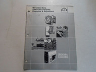 1970 1982 Mercedes Ignition Systems Diagnosis & Adjustment Manual MINOR STAINS