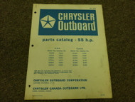 1971 Chrysler Outboard 55 HP 55HP Parts Catalog Manual OEM 71