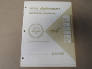 1972 Johnson Outboards Service Shop Repair Manual 9.5 HP 9R72 9RL72 OEM Boat x