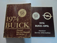1974 Buick All Series Service Repair Shop Manual 2 VOL SET DAMAGED STAINED WORN