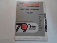 1979 Johnson Outboards 55 HP Models 55E79 22EL79 Service Manual FADED WORN OEM