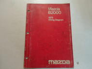 1979 Mazda B2000 Wiring Diagram Shop Manual WORN STAINED FACTORY RARE OEM 79