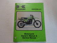 1980 Kawasaki KDX250 A-1 Motorcycle Owners Manual & Service Manual FADED DAMAGED
