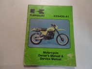 1980 Kawasaki KDX400 A1 Owners & Service Manual WATER DAMAGED WORN FACTORY OEM