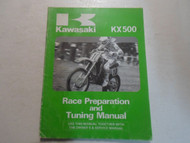 1980s Kawasaki KX500 Race Preparation & Tuning Manual WATER DAMAGE WORN FACTORY