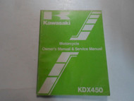 1982 Kawasaki KDX450 Motorcycle Owners & Service Repair Manual WATER DAMAGE WORN