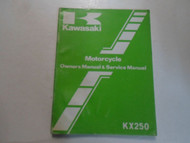1982 Kawasaki KX250 Repair Service Owners Manual WORN WATER DAMAGED OEM FACTORY