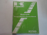 1983 Kawasaki KX500 Motorcycle Owners Manual & Service Manual WORN WATER DAMAGED